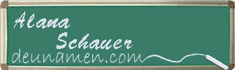 Alana Schauer Visitenkarte